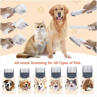 Pet Hair Care Vacuum & Scissors All-in-One Device