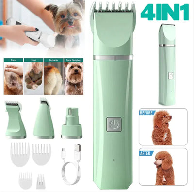 4X Professional Cordless Pet Clippers & Grooming Trimmer Ki