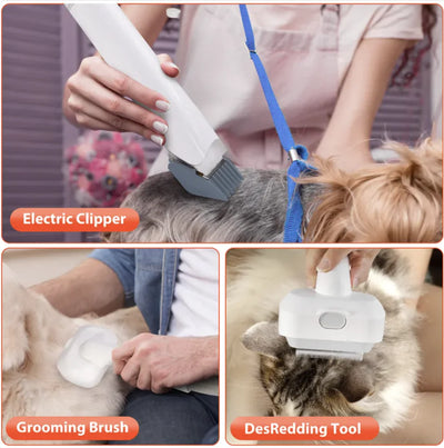 Pet Hair Care Vacuum & Scissors All-in-One Device